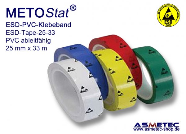 Metostat ESD PVC glue tape, yellow - www.asmetec-shop.de