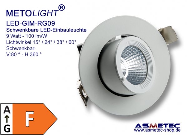 METOLIGHT LED Gimbal lamp, 15 Watt - www.asmetec-shop.de