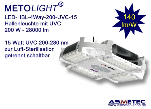 LED-UVC-Hallenstrahler 200 Watt