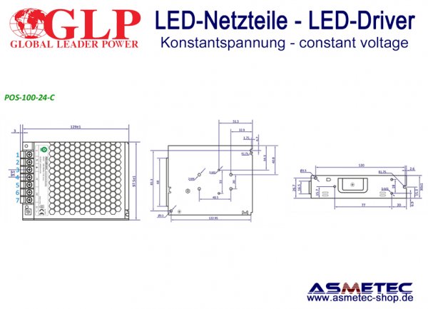 LED-Netzteil-24VDC-100 Watt