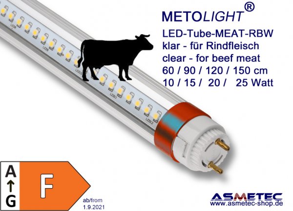 METOLIGHT LED-Tube Meat for beef meat desk - www.asmetec.shop.de