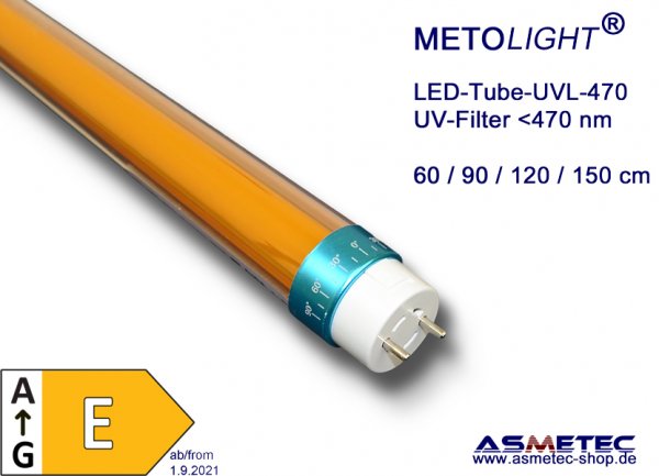 METOLIGHT LED-tube UVL-470, yellow room, A+ - wwww.asmetec-shop.de