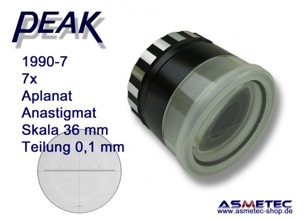 PEAK-1990-7,  anastigmatic loupe 4x - www.asmetec-shop.de