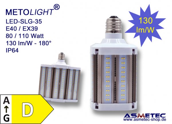 METOLIGHT LED-bulb SLG35-80, 80 Watt - www.asmetec-shop.de