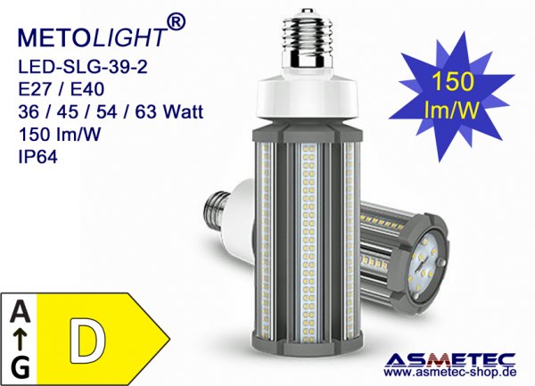 METOLIGHT LED-street bulb SLG39-2, 36 Watt, 5400 lm, nature white, IP64