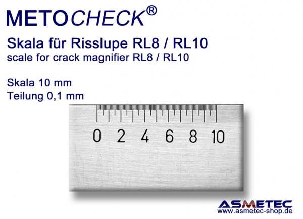 crack magnifier-RL10, 10x - www.asmetec-shop.de
