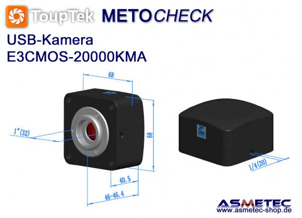 Touptek USB-Kamera  E3CMOS, 20MPix - www.asmetec-shop.de