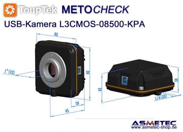 Touptek USB-Kamera  L3CMOS, 8.5MPix - www.asmetec-shop.de