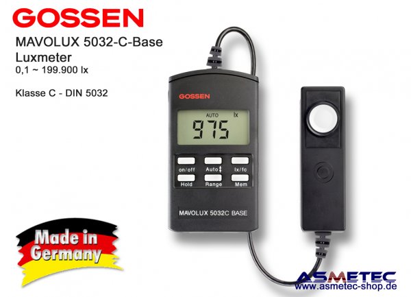 Gossen MAVOLUX-5032-C-Base - luxmeter - www.asmetec-shop.de