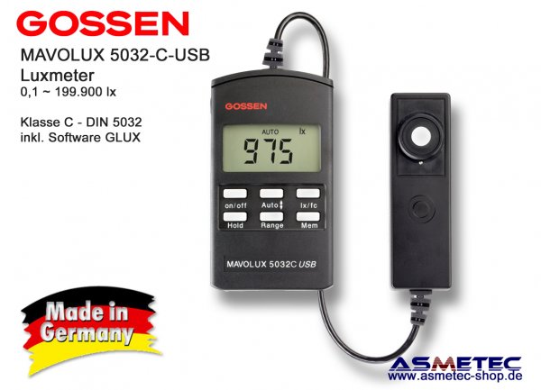 Gossen MAVOLUX-5032-C-USB - luxmeter - www.asmetec-shop.de