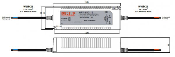LED-Netzteil GLP - GPV-150-24, 24 VDC, 144 Watt - www.asmetec-shop.de