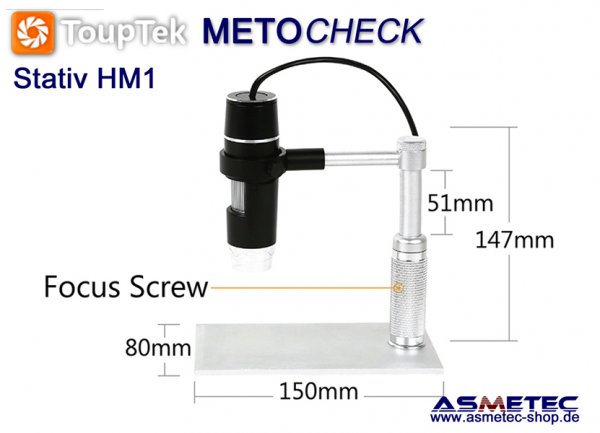 Stand HM1 for Touptek HCAM-2, 2MP - www.asmetec-shop.de