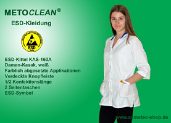Metoclean ESD-Kasak-KAS160-W-5XL, white, size 5XL