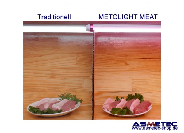 METOLIGHT LED-Tube Meat for beef meat desk - www.asmetec.shop.de