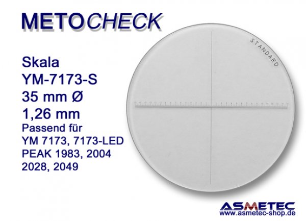 METOCHECK-YM-7173-LED, scale loupe 10x, LED, scale loupe 10x - www.asmetec-shop.de
