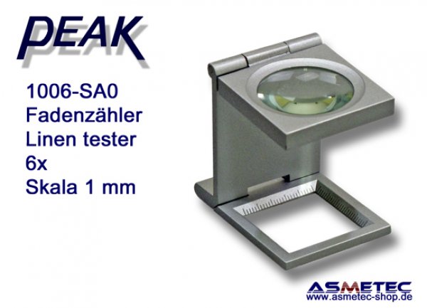 PEAK 1006-SA0 Fadenzähler 6fach - www.asmetec-shop.de,  peak optics, PEAK-Lupe
