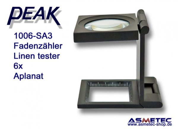 PEAK 1006-SA3 Fadenzähler 6x, www.asmetec-shop.de, peak optics, PEAK-Lupe