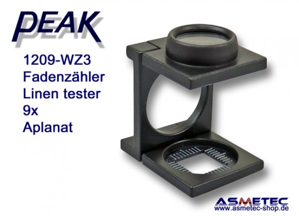 PEAK 1209-WZ3 linen tester 9x, distortion free - www.asmetec-shop.de