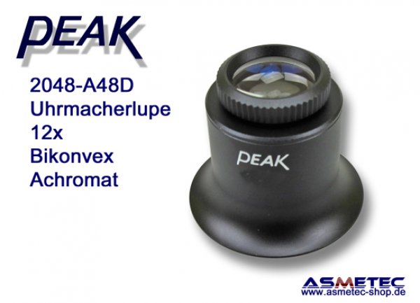 PEAK-2048-A48D jewellers loupe, 12x - www.asmetec-shop.de