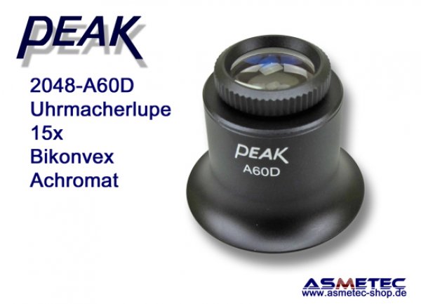 PEAK-2048-A60D jewellers loupe, 15x - www.asmetec-shop.de
