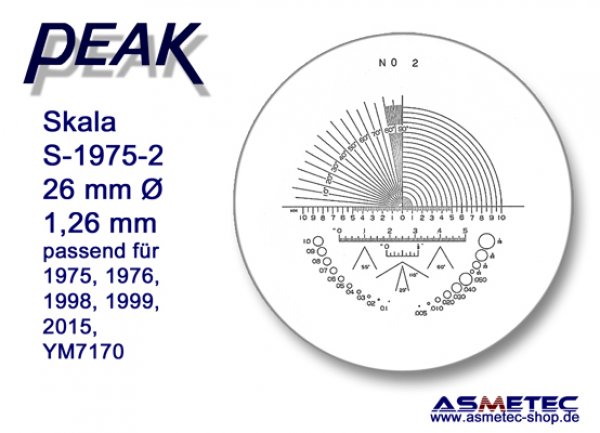 Peak Ersatzskala 1975-2 für Messlupe 1975 - www.asmetec-shop.de, PEAK-Optics