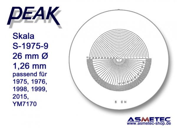 Peak Ersatzskala 1975-9 für Messlupe 1975 - www.asmetec-shop.de, PEAK-Optics