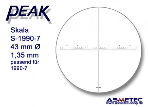 Peak Ersatzskala 1990-7 für Messlupe 1990 - www.asmetec-shop.de, PEAK-Optics
