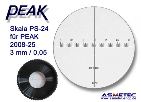 Peak Ersatzskala für Mikroskop 2008-25 - www.asmetec-shop.de, PEAK-Optics