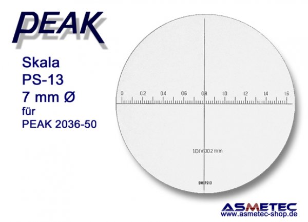 PEAK PS13 - Skala für 2036-50 - www.asmetec-shop.de
