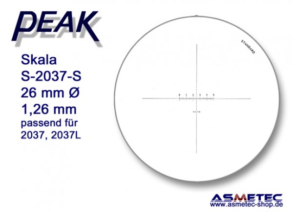 Peak Ersatzskala 2037-S für Messlupe 2037 - www.asmetec-shop.de, PEAK-Optics