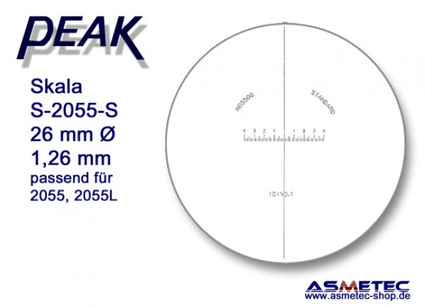 Peak Ersatzskala 2055-S für Messlupe 2055 - www.asmetec-shop.de, PEAK-Optics