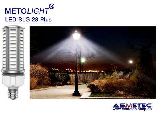 METOLIGHT LED-street bulb SLG28-Plus, 27 Watt, extra warm white, IP64