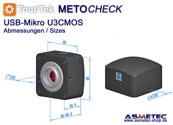 Touptek USB-camera  U3CMOS, 3MP - www.asmetec-shop.de