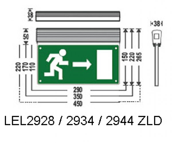 Metolight emergency light LEL-2928-ZLD