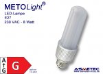 LED-Lampe E27 - CFL - 8W, 680 lm, 360°, tagweiß
