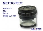 METOCHECK YM 7173, Messlupe 10fach, Skala 0,1 mm