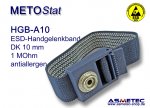 ESD-Handgelenkband HGB-A10, elastisch, 10 mm Druckknopf
