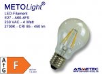 LED-Filament, E27, Globe 60, 4 Watt, Klasse F