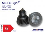 LED-Spot GU10-COB-5 Watt, CREE-COB, dimmable, nature white