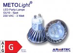 LED Spot GU10 - 3x1 W, 45° - blue