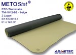 ESD-Table-Mat TM-1012-BE, beige, 61 x 122 cm