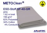 ESD fabric SF40-GR, grey, 156 g/sqm, 4% carbonated yarn