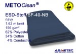 ESD fabric SF40-NB, navy, 156 g/sqm, 4% carbonated yarn