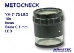 METOCHECK YM 7173-LED / Messlupe 10fach mit LED