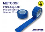 ESD-PVC-Glue-Tape 50-33-BL, 50 mm wide, 33 m long, blue