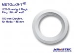 LED Downlight METOLIGHT-Magic - Leuchtenring 190 mm, weiß