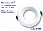 LED Downlight METOLIGHT-Magic - Leuchtenring 230 mm, weiß
