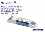 LED-Treiber NTCC-0180-45-75-13 für T5-LED-Röhren 212 - 288 - 517 - 549 mm