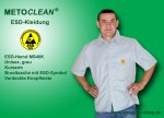 Metoclean ESD-Shirt MS40K-GR-M, short sleeves, grey, size M