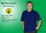 Metoclean ESD-T-Shirt TS96K-NB-6XL, short sleeves, navy, size 6XL